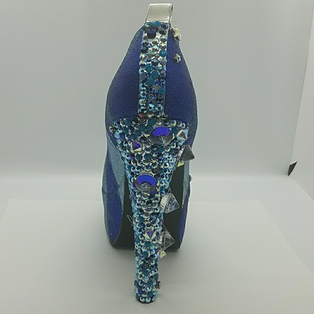 Gasoline Glamour Blue Belles Pumps View 4